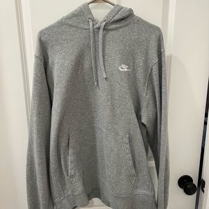 Gray Nike Sportswear Club Fleece Pullover Hoodie